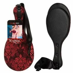 CalExotics Kink & BDSM Scandal Round Double Paddle - Black-Red