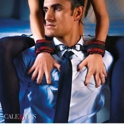 CalExotics Scandal Universal Cuffs - Black-Red Kink & BDSM