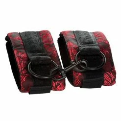 CalExotics Scandal Universal Cuffs - Black-Red Kink & BDSM