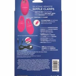 CalExotics Silicone Nipple Clamps With Remote