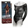 CalExotics Lingerie Scandal Plus Size Off The Shoulder Body Suit - Black