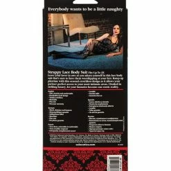 CalExotics Lingerie Scandal Plus Size Strappy Lace Body Suit - Black