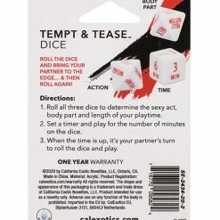 CalExotics Party & Sex Games Tempt & Tease Dice