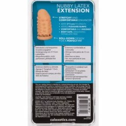 CalExotics 3" Latex Extension Nubby - Ivory