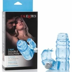 CalExotics 3-Way Double Dolphin - Blue Penis Toys