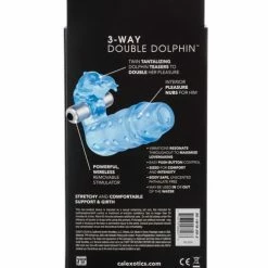 CalExotics 3-Way Double Dolphin - Blue Penis Toys