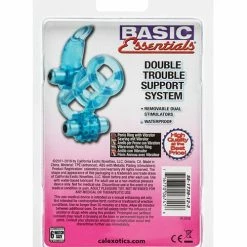 CalExotics Basic Essentials Double Trouble Vibrating Support System - Blue