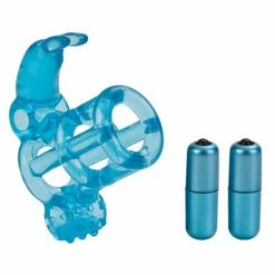 CalExotics Basic Essentials Double Trouble Vibrating Support System - Blue