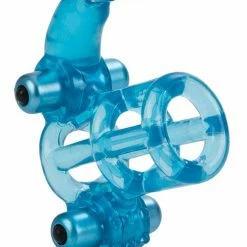 CalExotics Basic Essentials Double Trouble Vibrating Support System - Blue