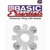 CalExotics Basic Essentials Enhancer Ring With Beads - Clear Penis Toys