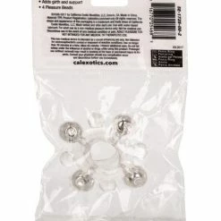 CalExotics Basic Essentials Enhancer Ring With Beads - Clear Penis Toys