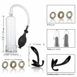 CalExotics Dr. Joel Kaplan Essential Pump Kit - Clear Penis Toys