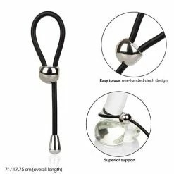 CalExotics E-z Cinch Silicone Lasso - Black Penis Toys