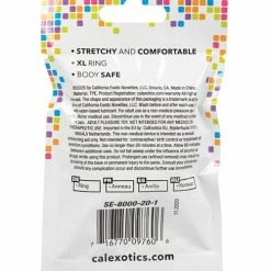 CalExotics Penis Toys Foil Pack XL Ring - Pack Of 24 Smoke