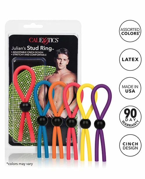 CalExotics Penis Toys Julian's Stud Ring - Assorted Colors