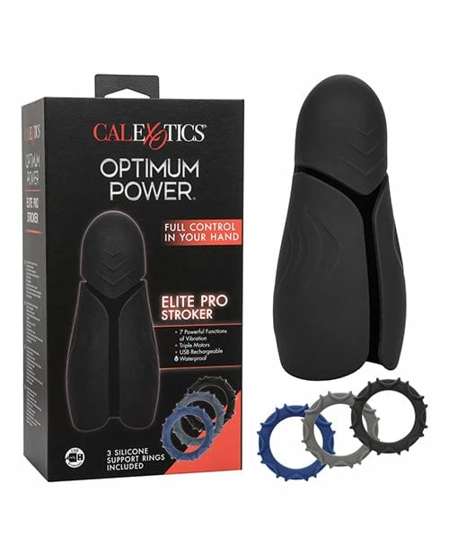 CalExotics Optimum Power Elite Pro Stroker - Black Penis Toys