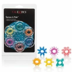 CalExotics Penis Toys Senso 6 Pack Rings - Assorted Colors