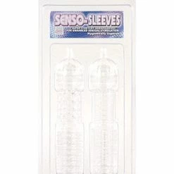 CalExotics Penis Toys Senso Silicone Sleeves 2 Pack - Clear
