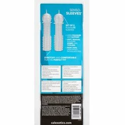 CalExotics Penis Toys Senso Silicone Sleeves 2 Pack - Clear