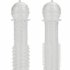 CalExotics Penis Toys Senso Silicone Sleeves 2 Pack - Clear