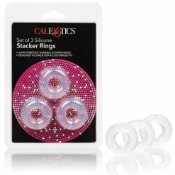 CalExotics Silicone Stacker Rings Set - Pack Of 3 Clear
