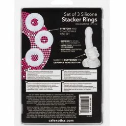 CalExotics Silicone Stacker Rings Set - Pack Of 3 Clear