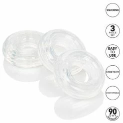CalExotics Silicone Stacker Rings Set - Pack Of 3 Clear