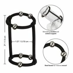 CalExotics Steel Beaded Silicone Enhancer Cage - Black