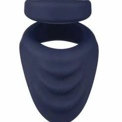 CalExotics Viceroy Perineum Dual Ring - Blue Penis Toys