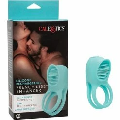 CalExotics Vibrators Couple's Enhancers Silicone Rechargeable French Kiss Enhancer - Teal