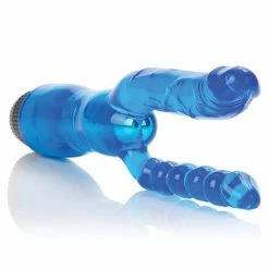 CalExotics Crystalessence 5" Dual Penetrator - Blue