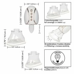 CalExotics Empowered Smart Pleasure Queen Size - White Vibrators