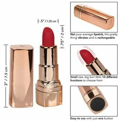 CalExotics Hide & Play Rechargeable Lipstick - Red Vibrators