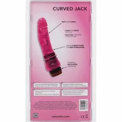 CalExotics Hot Pinks Curved Jelly Vibrating 6.5" Dildo Vibrators