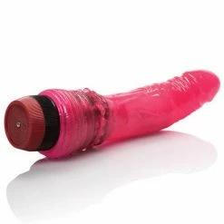 CalExotics Hot Pinks Curved Jelly Vibrating 6.5