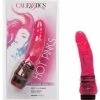 CalExotics Hot Pinks Curved Jelly Vibrating 6.5" Dildo Vibrators