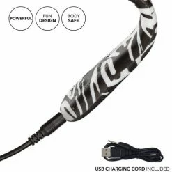 CalExotics Hype Flexi-wand - Black-White Vibrators