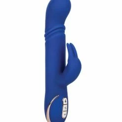 CalExotics Vibrators Jack Rabbit Signature Heated Silicone Thrusting G Rabbit - Blue