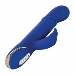 CalExotics Vibrators Jack Rabbit Signature Heated Silicone Thrusting G Rabbit - Blue
