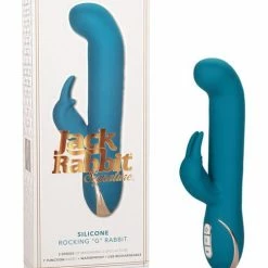 CalExotics Vibrators Jack Rabbit Signature Silicone Rocking G Rabbits -teal