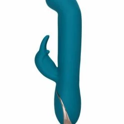 CalExotics Vibrators Jack Rabbit Signature Silicone Rocking G Rabbits -teal