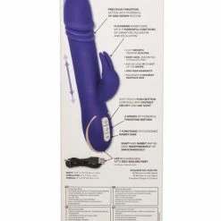 CalExotics Vibrators Jack Rabbit Signature Silicone Thrusting Rabbits - Purple