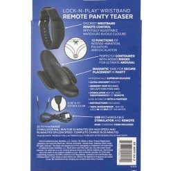 CalExotics Lock-n-play Wristband Remote Panty Teaser - Black