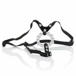 CalExotics Vibrators Lover's Thong With Pleasure Pearls - Black