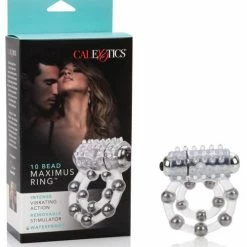 CalExotics Maximus Enhancement Ring 10 Stroker Beads - Clear Vibrators