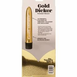 CalExotics Naughty Bits Gold Dicker Personal Vibrator - Gold Vibrators