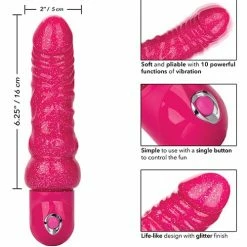 CalExotics Naughty Bits Lady Boner Bendable Personal Vibrator - Pink Vibrators