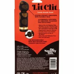 CalExotics Vibrators Naughty Bits Lit Clit Teeny Weenie Wand - Multi Color