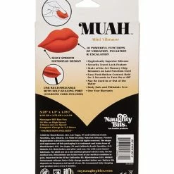 CalExotics Naughty Bits Muah Mini Vibrator - Red