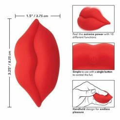 CalExotics Naughty Bits Muah Mini Vibrator - Red